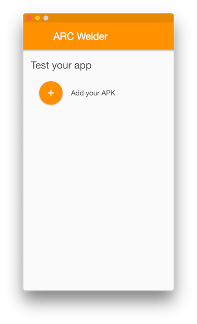 add your apk on arc welder